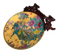 Mipcase Assiette Décorative Style Chinois Ancien Décor D'assiette et Céramique Facile à Nettoyer Décoration de Salon Meuble D'entrée Cuisine et Décoration Intérieure