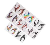 Mipcase Autocollants Yeux Temporaires 8 Paires en Papier Décoration des Yeux pour Fête Rapide Personnalité Maquillage Prop