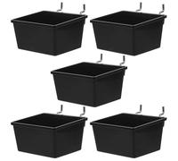 Mipcase Bacs Suspendus à Panneaux perforés 5 pièces, Fer et ABS, 9,1 x 8,2 x 5 cm, faciles à Fixer, pour pièces, Atelier et Rangement d'outils