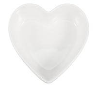 Mipcase Bol de Cœur en Porcelaine Blanc, Mini Plat D'accompagnement pour Bonbons et Desserts, Style Mignon, Saint-valentin Fêtes D'anniversaire