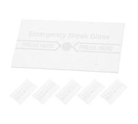 Mipcase Couvercle de Point D'appel Réinitialisable Protection Haute Transparence 6 Pièces en Verre, 6 Panneaux Résistants la Chaleur pour Alarme Incendie les Stations D'urgence