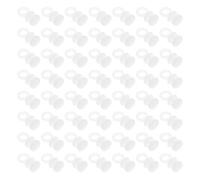 Mipcase Crochets de Fixation et Réglage Facile Universels 120 Pièces pour Rideaux en Plastique Blanc, Attache Sécurisée pour Chambres et Salons
