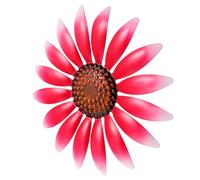 Mipcase Décoration Murale en Fer Rouge Fleur Créative à Suspendre, Accessoire Décoratif et Pratique pour Maison ou Hôtel, Style Naturel