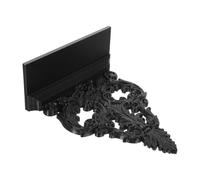 Mipcase Étagère Murale Noire Style Gothique Sculptée, Support Mural Multifonction Vintage en Bois 16x14x6 Cm, pour Murs D'accent et Chambres