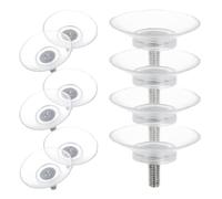 Mipcase Lot de 20 Ventouses Amovibles Rondes en Pvc avec Vis M4*8 pour Verre, Crochet Ventouse Multi-usages, Installation Facile, Rangement Gain de Place pour Salle de Bain et Décoration