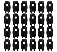 Mipcase Lot de 24 Isolateurs pour Ruban de Clôture Électrique en Plastique Noir, Isolation Électrique et Faible Entretien, Adaptés pour Système de Sécurité Agricole