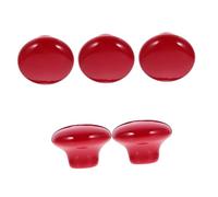 Mipcase Lot De 5 Poignées De Traction En Céramique Rouge, Bouton Rond Petite Taille S, Solide Et Facile à Installer Pour Tiroir, Placard Et Meuble Intérieur