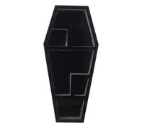 Mipcase Organisateur de Rangement pour Cercueil Noir en Plastique | Bureau ou Mur, Étagère Décorative Gothique, Carnaval et Fêtes, Format Compact, Style Effrayant