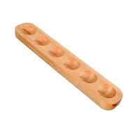 Mipcase Plateau Bois pour Œufs Rangement Compact pour Cuisine Support Œufs Bois Poli Organiseur Pratique pour Comptoir ou Frigo