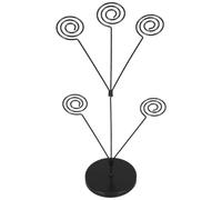Mipcase Porte-Cartes de Table en Fer Noir avec Base Ronde Stable et Clips, Support Décoratif d'arbre pour Mariage et Bureau Organisé