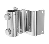 Mipcase Porte-Parapluie Ceinture en Acier Inoxydable, Support de Parasol de Terrasse, Argenté, Accessoires de Quincaillerie pour Mât de Drapeau et Parasol, pour Decks et Extérieur