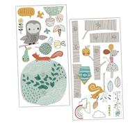 Mipcase Sticker Mural Mesure De Hauteur Animaux Forêt Colorés Pour Chambre D’garçon Et Filles Décor Éducatif Plastique Motif Arbre Crèche Jardin