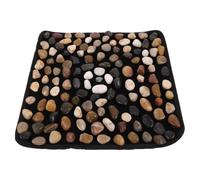 Mipcase Tapis de Bain Massage Apaisant Antidérapant en Galets Naturels et Motif Pavé Matériau en Tissu Tapis Salle de Bain pour Tous Âges