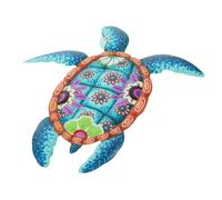 Mipcase Tenture Murale Tortue En Fer Pendaison Décorations Drôle Ornements En Plein Air Décoration Murale Du Jardin De Plein Air Ornements De Clôture En Plein Air Monté Le Fer Bleu