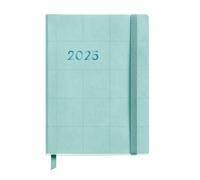 Miquelrius Agenda 2025, agenda annuel 122 x 168 mm, un jour par page, couverture souple imitation cuir cousu, papier 80 g/m², espagnol, anglais et portugais, couleur aigue-marine