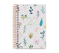 Miquelrius - Agenda annuel 2022 Natura - Semaine vue horizontale - Dimensions Caddy 80 x 120 mm - Couverture rigide mate - Fleurs sauvages - Espagnol (MR39100)