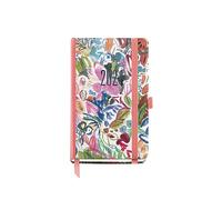 Miquelrius - Agenda annuel 2024, jour page, taille Passport 90 x 140 mm, couverture rigide, reliure cousue, fermeture en caoutchouc, catalan, anglais et portugais, aquarelle avec stamping bleu