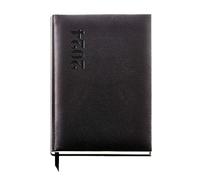 Miquelrius - Agenda annuel 2024, semaine vue verticale, taille plus 155 x 213 mm (similaire A5), couverture rigide rembourrée cousue, catalan, anglais et portugais, noir