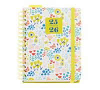 Miquelrius - Agenda scolaire 25-26, Septembre 2025 à août 2026, Taille 170 x 218 mm, Vue semaine, Reliure Wire-O, Fermeture en caoutchouc, Multilingue, Autocollants, Design exclusif d'Anne Lehman