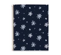 Miquelrius - Cahier à reliure spirale A4, 100 feuilles lignées de 70 g/m², Couverture en carton rigide, 4 bandes de couleur, 4 trous, Carnet ligné, Sparkles