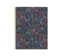 Miquelrius - Cahier A4 à spirale, Petits carreaux 5x5 mm, 100 Feuilles quadrillées 70 g/m², Couverture cartonnée rigide, 4 Bandes de couleur, 4 trous, Carnet quadrillé, Night