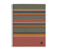 Miquelrius Cahier A4 recyclé, 120 feuilles recy s de 80 g/m², carnet uni avec feuilles vierges pour dessin, lettering ou croquis, couverture recy 4 trous, lignes