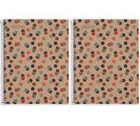 Miquelrius Cahier A4 recyclé 80 feuilles recy s 80 g/m² Carnet uni avec feuilles vierges pour dessin, lettering ou croquis, couverture recy 4 trous (Lot de 2)