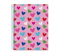 Miquelrius - Cahier A4, Règle 7 mm, Carnet relié, 120 feuilles microperforées, Cahier A4 avec 4 couleurs pour l’organisation, Papier extra mat 70 g/m², 4 trous pour le classement