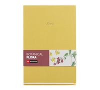 Miquelrius Cahier A5 (146 x 214 mm) pour notes, intérieur blanc ligné, 80 feuilles de 80 g/m², couverture en carton doublé de tissu, message en stamping doré, moutarde