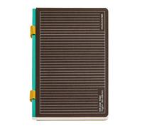 Miquelrius Cahier A5, double intérieur, 86 feuilles lignées et 10 points, couverture en carton, dos en tissu, papier ivoire de 70 g/m², gomme porte-stylo, gris