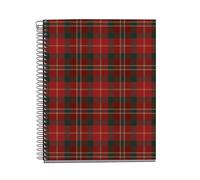 Miquelrius - Cahier A5 quadrillé à petits carreaux, Carnet spiralé avec 100 feuilles en 4 couleurs pour organisation, Papier 70 g/m² haute opacité, 2 trous pour classeur, Lennox