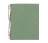 Miquelrius - Cahier A5 quadrillé à petits carreaux, Carnet spiralé avec 100 feuilles en 4 couleurs pour organisation, Papier 70 g/m² haute opacité, 2 trous pour classeur, Feuilles