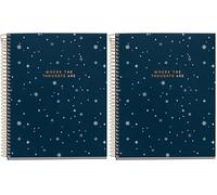 Miquelrius - Cahier A5 quadrillé à petits carreaux, Carnet spiralé avec 100 feuilles en 4 couleurs pour organisation, Papier 70 g/m² haute opacité, 2 trous pour classeur, Thoughts (Lot de 2)