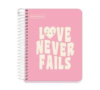 Miquelrius Cahier A6, carnet de messages, 1 bande de couleur, 100 feuilles de 90 g/m², ligné horizontal de 7 mm, sans perçage, couverture en carton dur, couleur rose