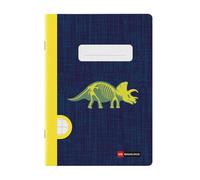 Miquelrius - Cahier agrafé A5 ligné, 48 feuilles papier extra opaque 70 g/m², reliure agrafée, couverture cartonnée plastifiée, garde imprimée, espace pour le nom, Raptor