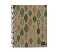 Miquelrius Cahier recy 5 Ecosheets 120 feuilles - 80 g - Bande 4 couleurs - Feuille lisse