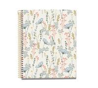 Miquelrius - Cahier sans lignes A5 lissé, 100 feuilles blanches 70 g/m², 4 bandes de couleurs pour organiser, Cahier à reliure spirale, 2 trous pour le classement, Day
