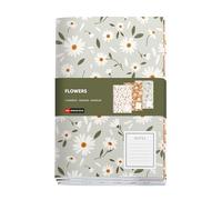 Miquelrius - Cahiers cousus A5 (142 x 210 mm) - Lot de 3 carnets, intérieur blanc pointillé, 32 feuilles de 80 g/m² chacune, couvertures en carton texturé, collection Spring Flowers