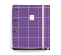 Miquelrius - Carpeblock, Lime 4 anneaux en D avec recharge de 100 feuilles de grille de 5x5 mm en 4 couleurs différentes pour le tri, Couvertures rigides, Chemise A4 avec fermeture en caoutchouc