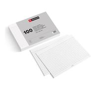 Miquelrius - Fiches Bristol Blanches Lignées 100 Pièces, 215 x 160 mm | Flashcards Extra Larges en Papier Offset 180 g/m² pour Notes, Schémas, Projets et Présentations