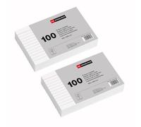 Miquelrius - Fiches Bristol Blanches Lignées 200 Pièces, 150 x 100 mm | Cartes de Révision Blanches 180 g/m² pour Notes, Résumés, Schémas et Préparation aux Examens ou Concours