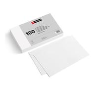 Miquelrius - Fiches Bristol Blanches Unies 100 Pièces, 200 x 125 mm | Flashcards Grand Format 180 g/m² pour Notes, Schémas, Étude et Concours, Matériel Scolaire et de Bureau