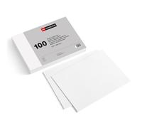 Miquelrius - Fiches Bristol Blanches Unies 100 Pièces, 215 x 160 mm | Flashcards Extra Larges en Papier Offset 180 g/m² pour Notes, Révisions, Concours et Usage Professionnel