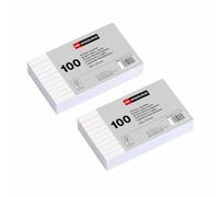 Miquelrius - Fiches Bristol lignées, lot de 200 fiches de révision pour notes, format 125 x 75 mm, fiches cartonnées, fournitures scolaires et de bureau