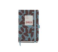 Miquelrius Jessica MR31251 Agenda annuel 2025 90 x 140 mm avec couverture en carton doublé plastifié, spirale et fermeture élastique, papier 80 g/m², espagnol, anglais et portugais, Jessica