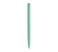 Miquelrius - Joli stylo métallique Smile vert à encre bleue, stylo avec design rotatif et visage amusant, rechargeable, compatible avec recharge Metal Parker 1 mm, pour l'école ou comme cadeau