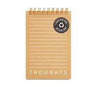 Miquelrius - Mini bloc-notes avec couverture cartonnée imprimée, 80 feuilles lignées de 70 g/m², mini cahier avec papier recy lanc, double spirale, jolie papeterie, bleu