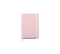 MIQUELRIUS MR31647 - Agenda Hebdomadaire Annuel 2027, Rose, Format Passeport 90 x 140 mm, Idéal Déplacements Et Organisation Quotidienne, Fermeture Élastique, FR/EN