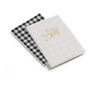 Miquelrius MR8081 Lot de 2 cahiers A5, points, 40 feuilles, cousu, collection Always Black, noir et gris