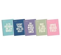 Miquelrius - Pack 5 Carnets Messages A4, Grille 5x5mm, 80 Feuilles de 90 g/m², 1 Bande Couleur, Spirale Microperforée, Couverture Rigide, Format 210 x 297 mm et 4 Trous pour 4 anneaux
